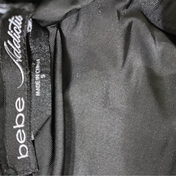 Rare Bebe addiction body on dress embellished shoulders Size Small - Picture 5 of 6